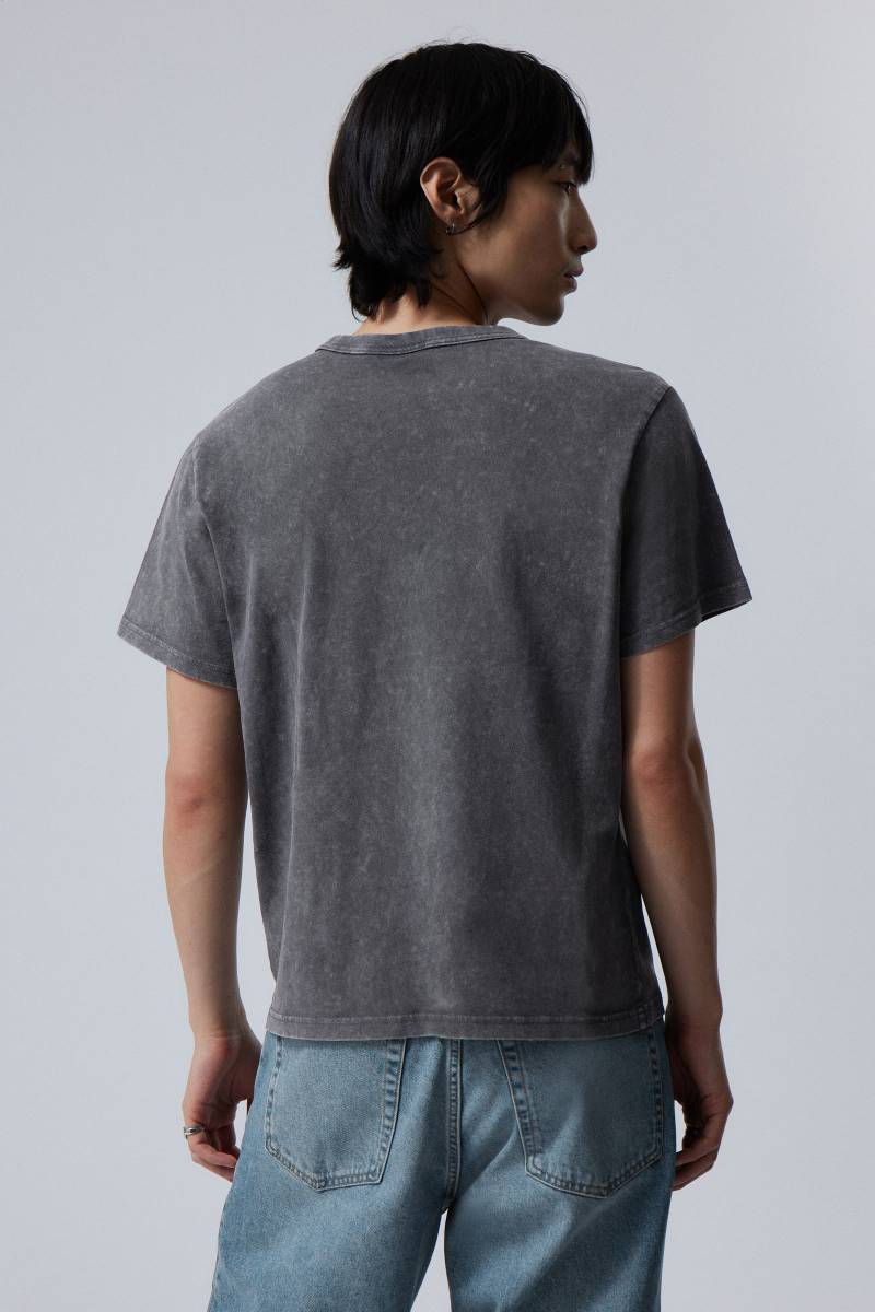 Mens Washed Boxy Fit 100% cotton Oversized Tshirt BOXY-T080 print logo 19