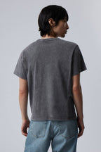 Mens Washed Boxy Fit 100% cotton Oversized Tshirt BOXY-T080 print logo 19
