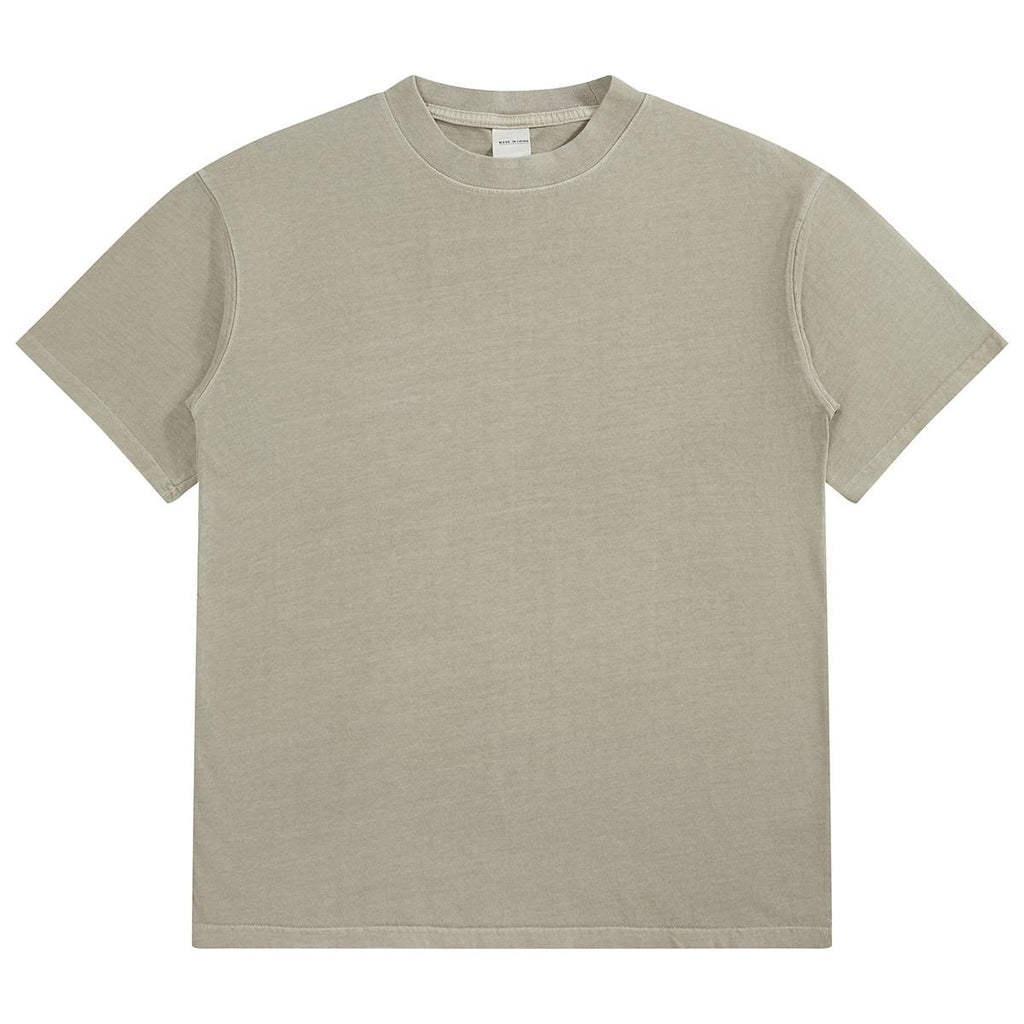 Mens Washed Boxy Fit 100% cotton Oversized Tshirt BOXY-T080 print logo 12
