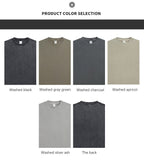 Mens Washed Boxy Fit 100% cotton Oversized Tshirt BOXY-T080 print logo 52