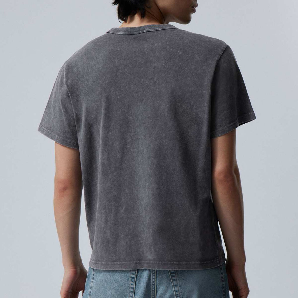 Mens Washed Boxy Fit 100% cotton Oversized Tshirt BOXY-T080 print logo 20