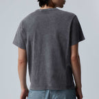 Mens Washed Boxy Fit 100% cotton Oversized Tshirt BOXY-T080 print logo 20