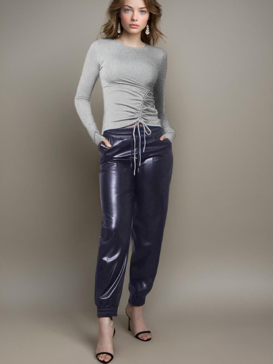 Womens Casual Yoga 95%viscose  5 spandex Long Sleeve Shirt BS115 print logo 43