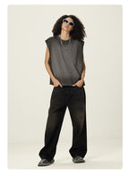 Mens Acid Washed 100%cotton TANK TOP  BX8102