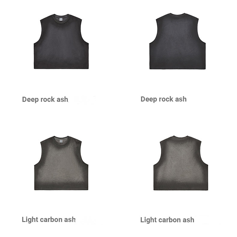 Mens Acid Washed 100%cotton TANK TOP  BX8102