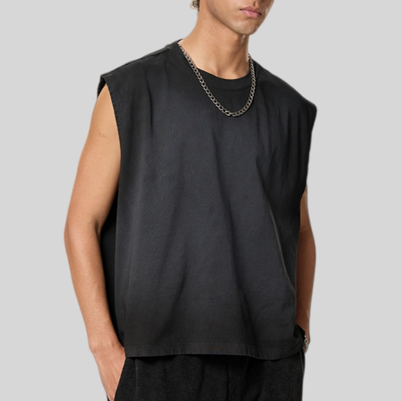 Mens Acid Washed 100%cotton TANK TOP  BX8102