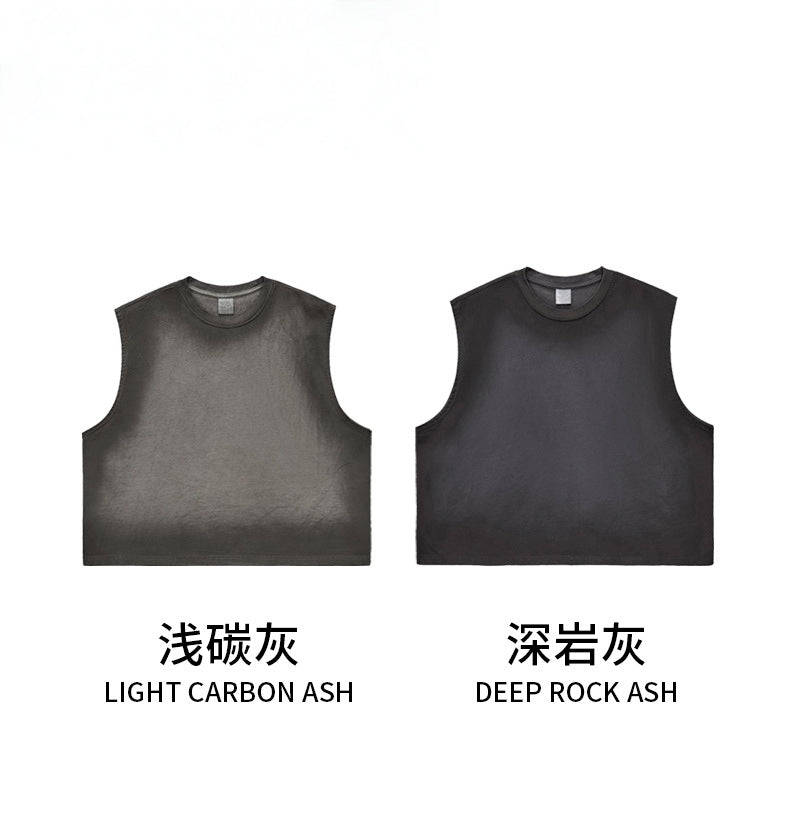 Mens Acid Washed 100%cotton TANK TOP  BX8102