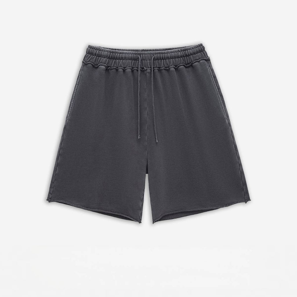 Mens Streetwear 100%cotton Tank Top Shorts Set BX8806-DK8601 - SHORTS print logo 4
