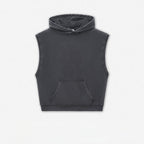 Mens Streetwear 100%cotton Sleeveless Hoodie Shorts Set BX8806-DK8601 Set print logo 3