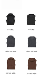 Mens Streetwear 100%cotton Tank Top Shorts Set BX8806-DK8601 - Cut‑off Sleeveless Hoodie print logo 32