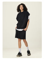 Mens Streetwear 100%cotton Tank Top Shorts Set BX8806-DK8601