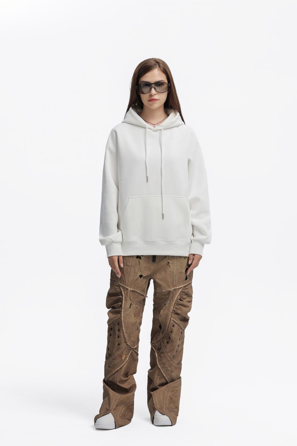 Mens Oversized Streetwear 100% Cotton Hoodie C02 print logo 24
