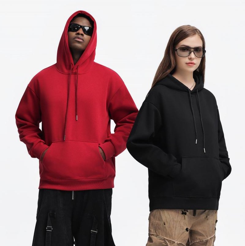 Mens Oversized Streetwear 100% Cotton Hoodie C02 print logo 35