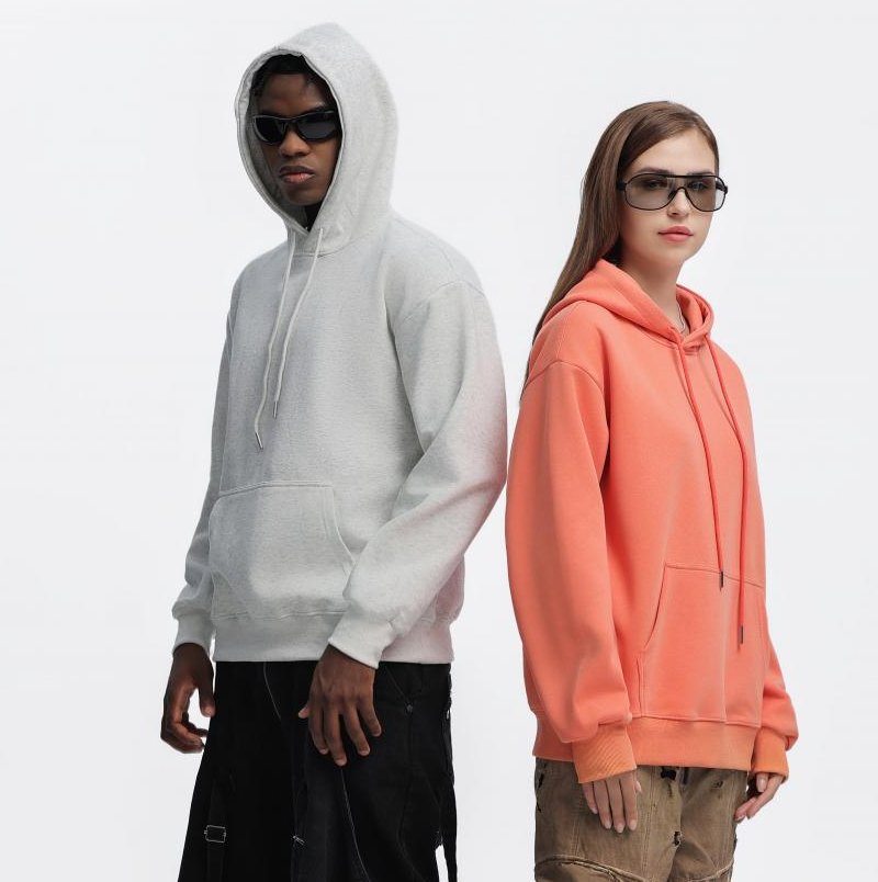 Mens Oversized Streetwear 100% Cotton Hoodie C02 print logo 36