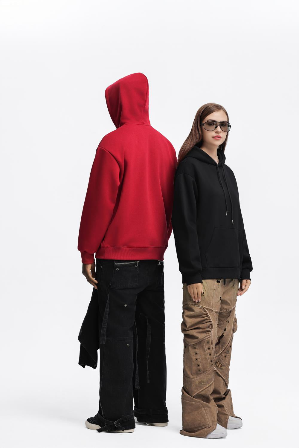 Mens Oversized Streetwear 100% Cotton Hoodie C02 print logo 62