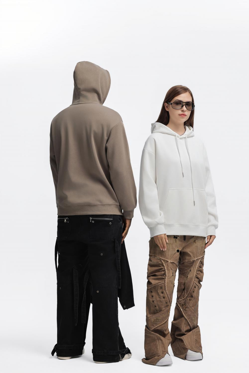 Mens Oversized Streetwear 100% Cotton Hoodie C02 print logo 68