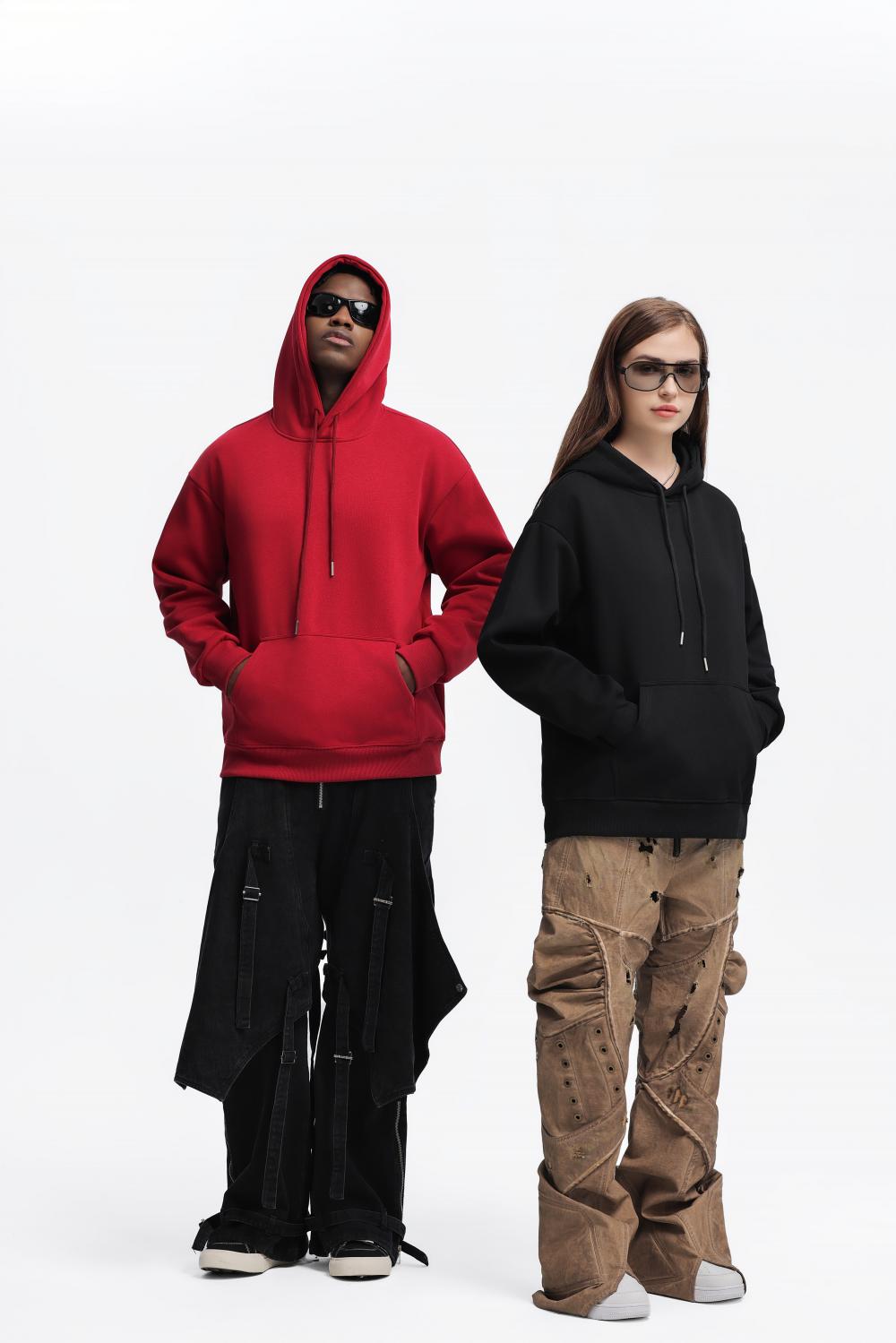 Mens Oversized Streetwear 100% Cotton Hoodie C02 print logo 87