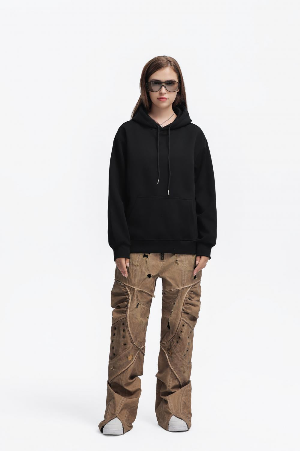 Mens Oversized Streetwear 100% Cotton Hoodie C02 print logo 92