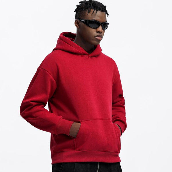 Mens Heavyweight Casual 100% Cotton Hoodie C05 print logo 1