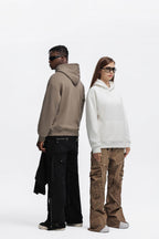 Mens Heavyweight Casual 100% Cotton Hoodie C05 print logo 35