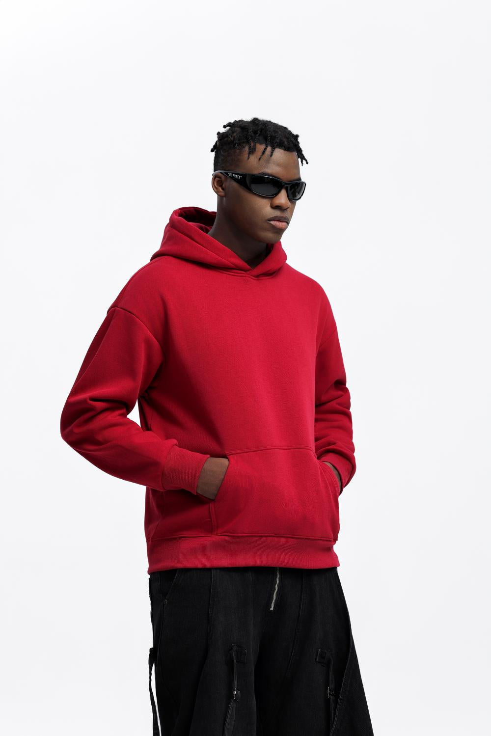 Mens Heavyweight Casual 100% Cotton Hoodie C05 print logo 39