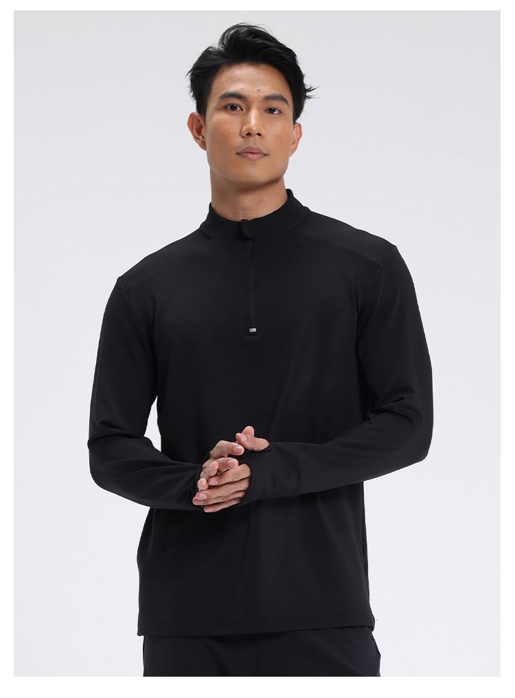 Mens Fitness Sportswear 80%Polyester   20%Spandex Quarter Zip Shirt C42111 print logo 37