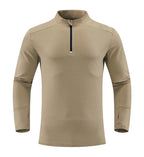 Mens Fitness Sportswear 80%Polyester   20%Spandex Quarter Zip Shirt C42111 print logo 10