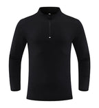 Mens Fitness Sportswear 80%Polyester   20%Spandex Quarter Zip Shirt C42111 print logo 6