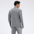 Mens Fitness Sportswear 80%Polyester   20%Spandex Quarter Zip Shirt C42111 print logo 2