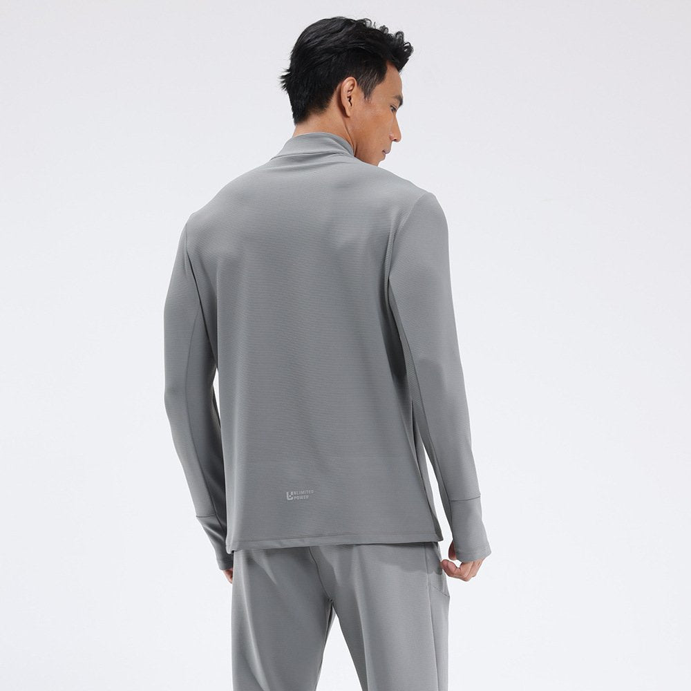 Mens Fitness Sportswear 80%Polyester   20%Spandex Quarter Zip Shirt C42111 print logo 2
