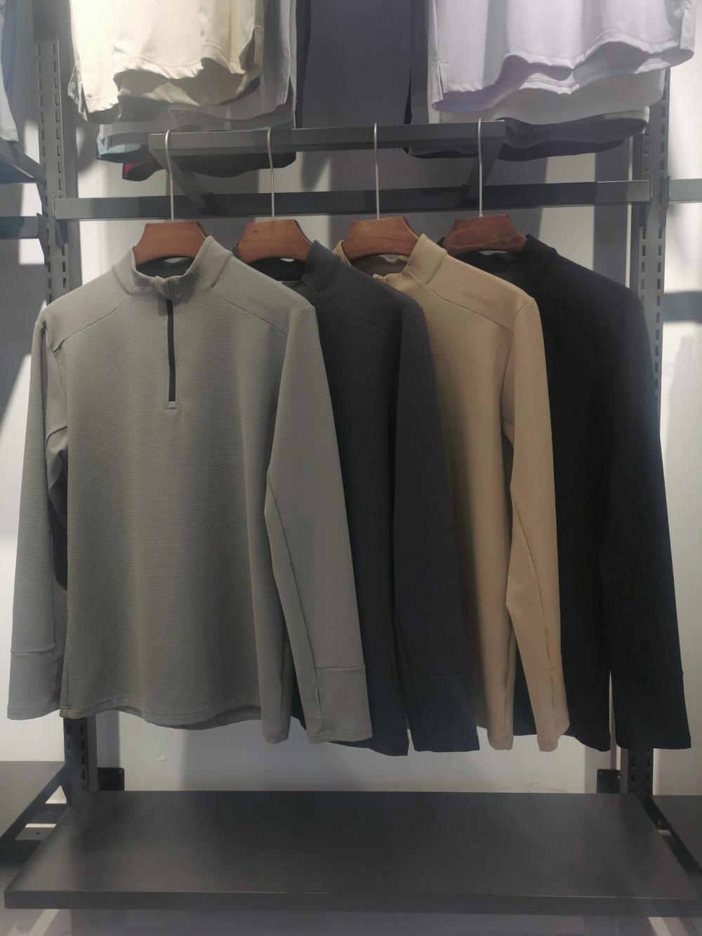 Mens Fitness Sportswear 80%Polyester   20%Spandex Quarter Zip Shirt C42111 print logo 38