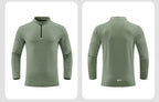 Mens Fitness Sportswear 80%Polyester   20%Spandex Quarter Zip Shirt C42111 print logo 27