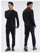 Mens Fitness Sportswear 80%Polyester   20%Spandex Quarter Zip Shirt C42111 print logo 36