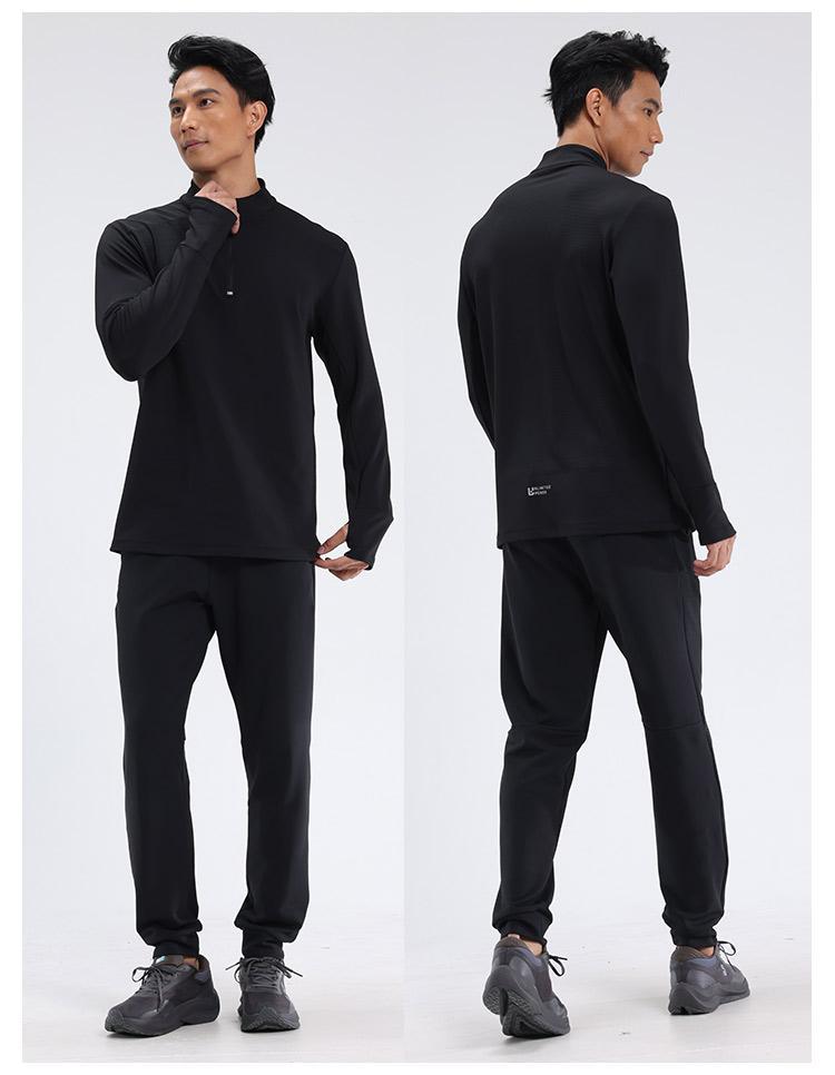 Mens Fitness Sportswear 80%Polyester   20%Spandex Quarter Zip Shirt C42111 print logo 36