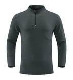 Mens Fitness Sportswear 80%Polyester   20%Spandex Quarter Zip Shirt C42111 print logo 12