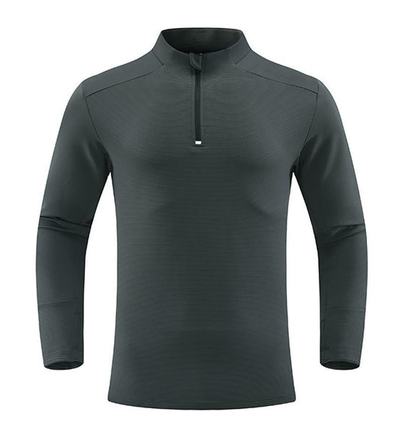 Mens Fitness Sportswear 80%Polyester   20%Spandex Quarter Zip Shirt C42111 print logo 12