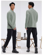 Mens Fitness Sportswear 80%Polyester   20%Spandex Quarter Zip Shirt C42111 print logo 32