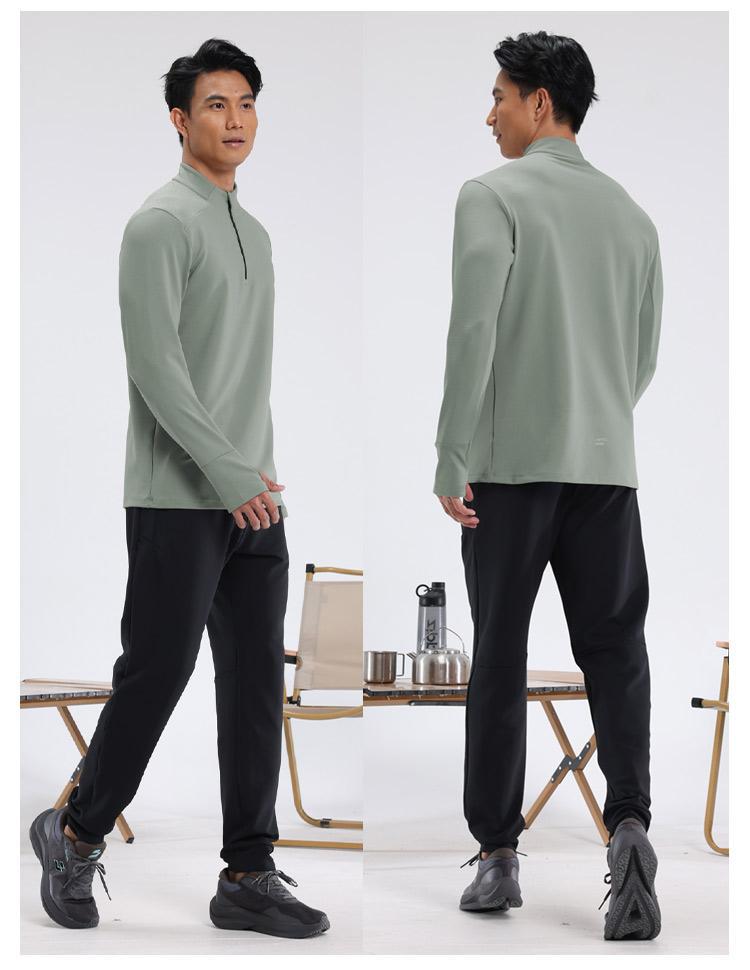 Mens Fitness Sportswear 80%Polyester   20%Spandex Quarter Zip Shirt C42111 print logo 32