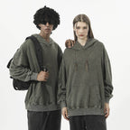 Mens Oversized Washed 80% cotton 20% polyester Hoodie CL-ZJLMWY350 print logo 1