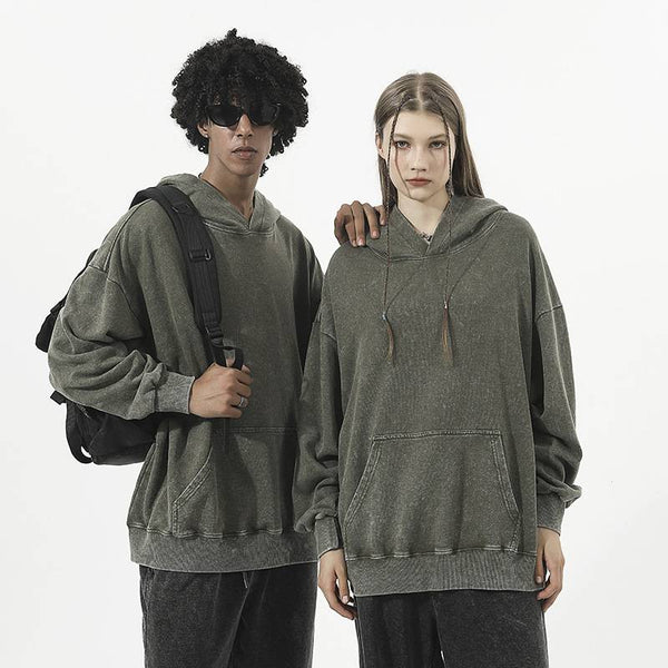 Mens Oversized Washed 80% cotton 20% polyester Hoodie CL-ZJLMWY350 print logo 1