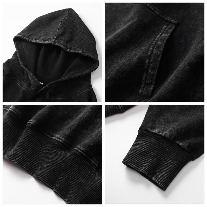 Mens Oversized Washed 80% cotton 20% polyester Hoodie CL-ZJLMWY350 print logo 18