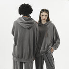 Mens Oversized Washed 80% cotton 20% polyester Hoodie CL-ZJLMWY350 print logo 2