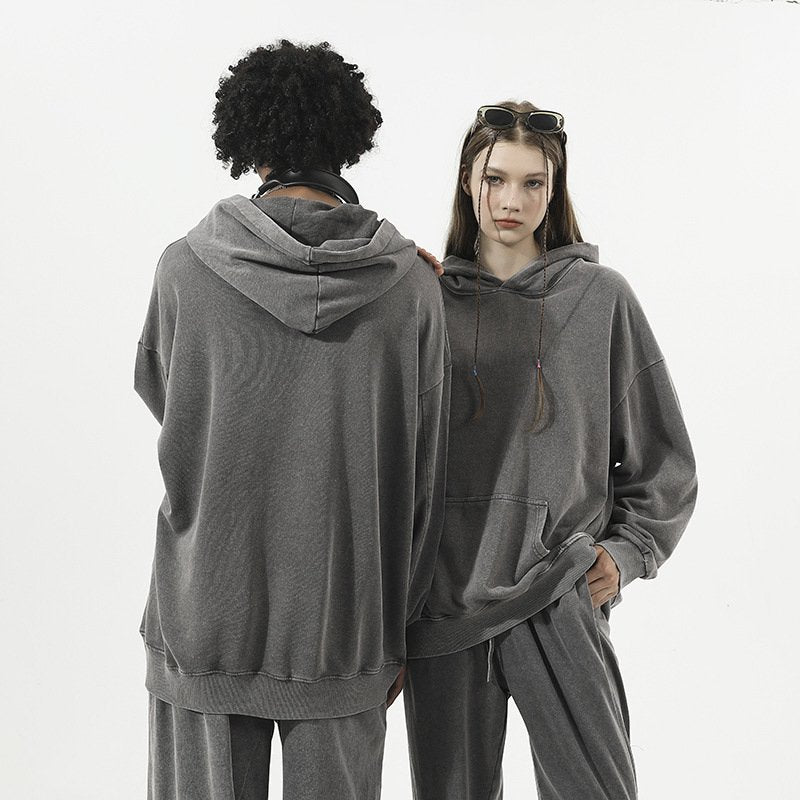 Mens Oversized Washed 80% cotton 20% polyester Hoodie CL-ZJLMWY350 print logo 19