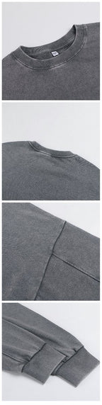 Mens Distressed Washed 80% cotton 20% polyester Sweatshirt CL-ZJYLXK print logo 29