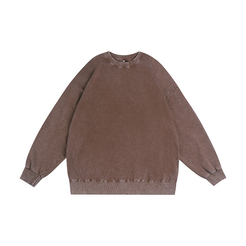 Mens Distressed Washed 80% cotton 20% polyester Sweatshirt CL-ZJYLXK print logo 4
