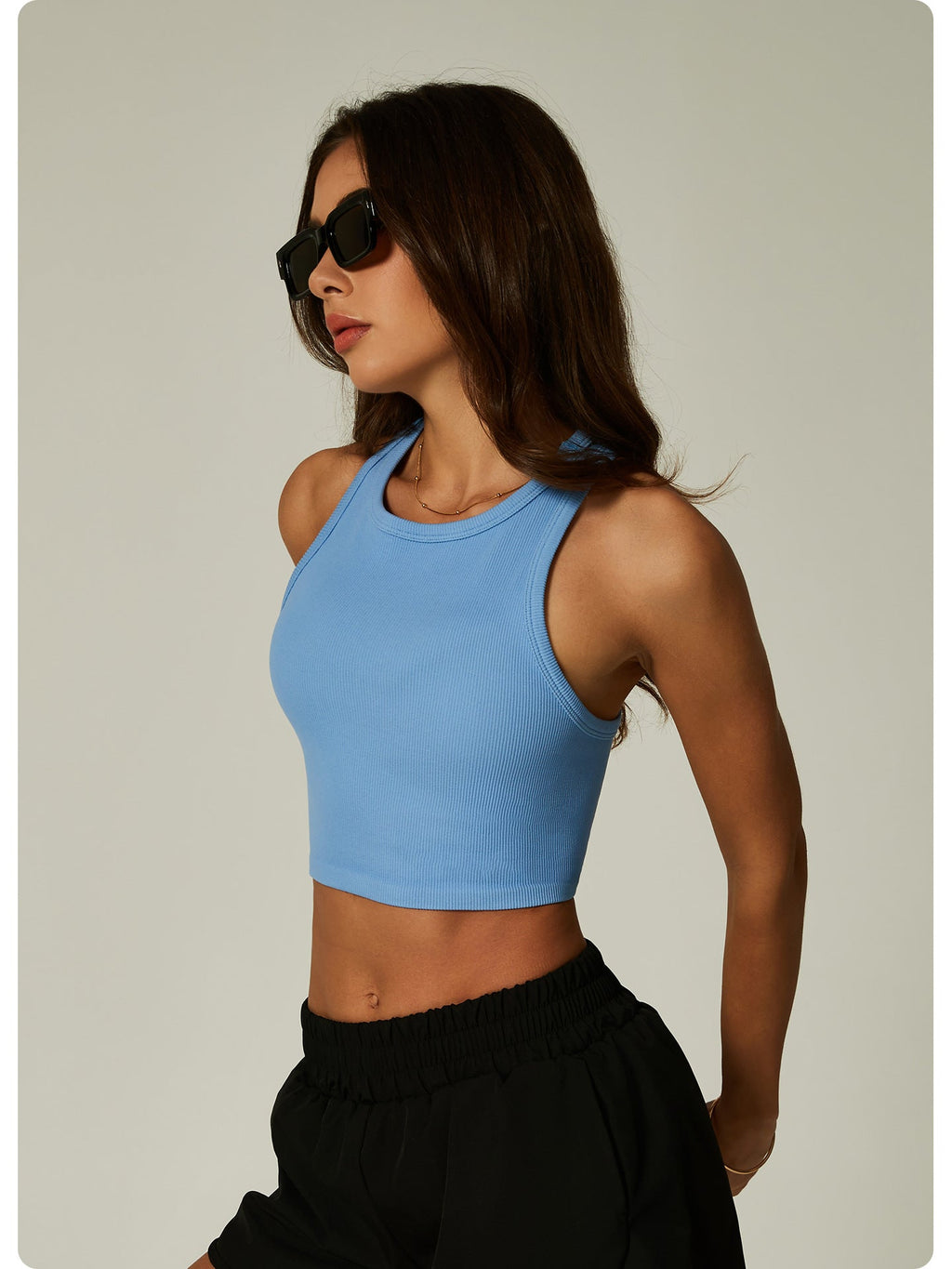 Womens Fitness90%nylon 10%spandex tank top CP009