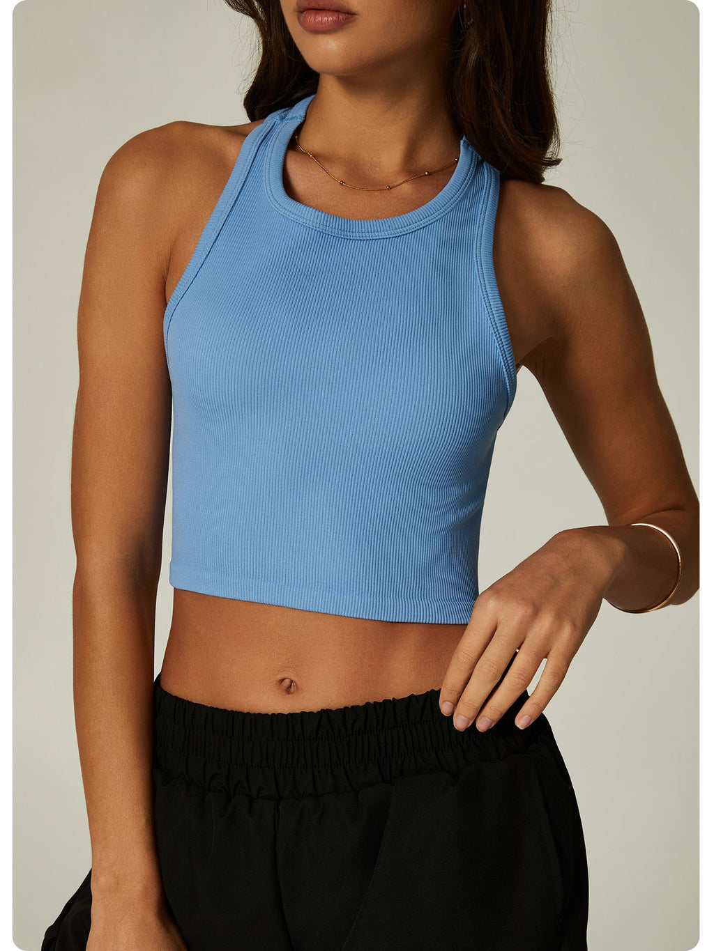 Womens Fitness90%nylon 10%spandex tank top CP009