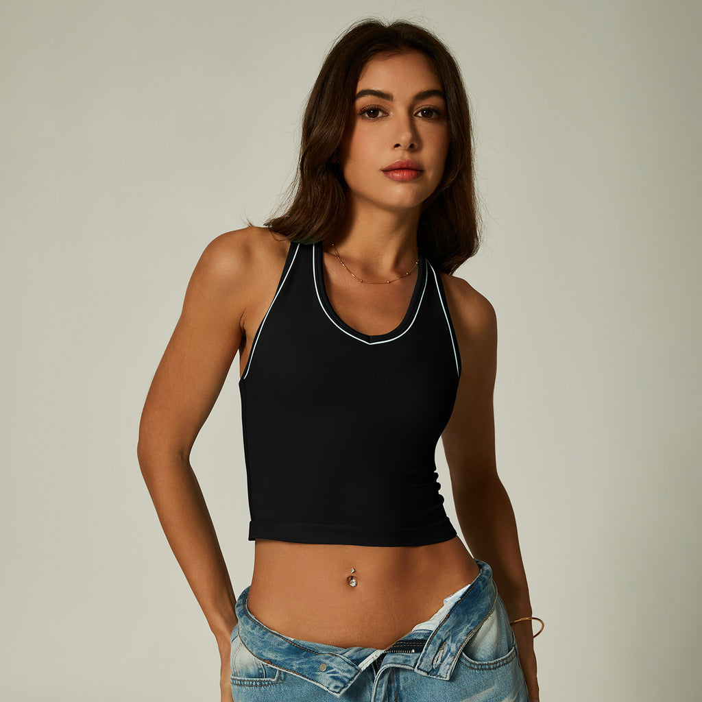 Womens Sports 90%nylon 10%spandex tank top CP027