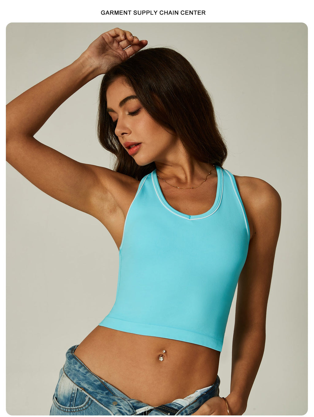 Womens Sports 90%nylon 10%spandex tank top CP027