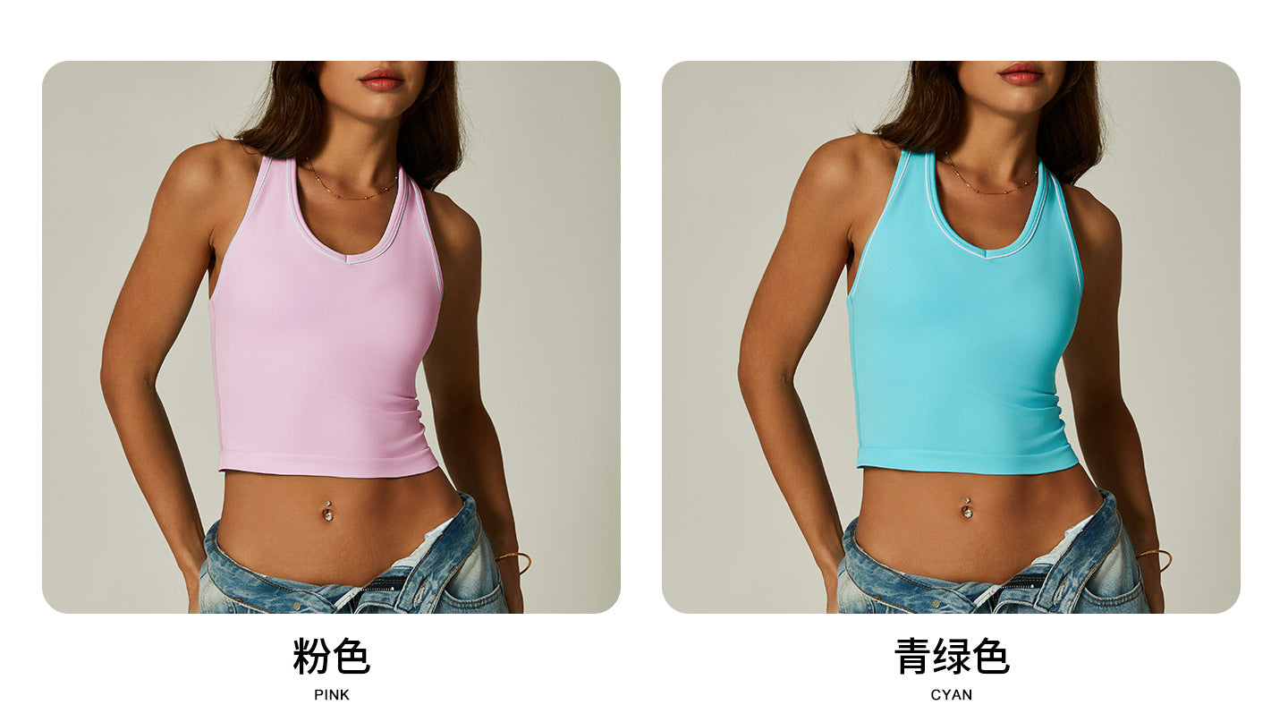 Womens Sports 90%nylon 10%spandex tank top CP027